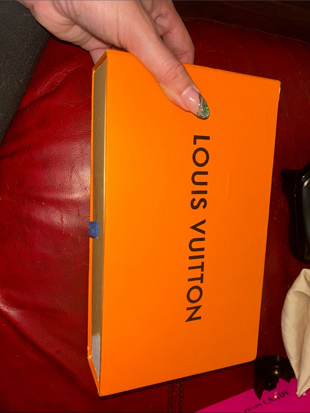 Louis Vuitton Orange Box with Black Logo
